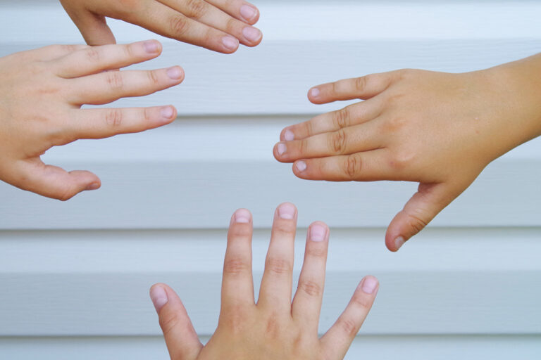 some childrens hands